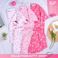 ราคา เสื้อลายคิตตี้ เสื้ ชุดเซ็ต กางเกงขายาวลายปักคิตตี้ Kitty Pants Set เสื้อยืดคิตตี้ กลับมาอีกครั้งตามคำเรียกร้อง งานปักคิตตี้ เนื้อผ้าคอตต่อนแท้ พิมพ์ลายคิตตี (10051474419)