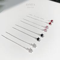 ราคา annita silver long chain silver925 earrings ต่างหูโซ่เงินแท้ ต่างหูเงินแท้ 925 ต่างหูcz ต่างหูโซ่ พร้อมส่ง (12283614098)
