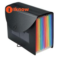 ราคา ฉันรู้ว่ากล่องเก็บเอกสารจัดระเบียบ12แฟ้มกระเป๋าแฟ้มเอกสารขยายได้ A4บิลหีบเพลง เอกสาร ใบเสร็จพร้อมแท็บสี (19449372119)