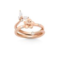 ราคา Jewellista แหวนดอกไม้และผีเสื้อ Farah เงินแท้ 925 ประดับพลอย CZ (16527357127)