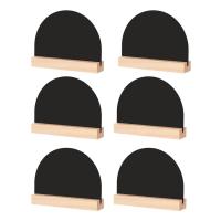 ราคา 6ชิ้นกระดานดำขนาดเล็กสองด้านแบบป้ายกระดานชอล์กขนาดเล็กมือถือเมนูฐานเรียบจอแสดงผลกระดานดำพร้อมฐานสำหรับโรงเรียนวันเกิดบาร์และอุปกรณ์ตกแต่งงานปาร์ตี้ (17105966871)