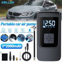 ราคา Tire Inflator Portable Air Compressor 6000mAh Cordless DC12V 150PSI Powerful Tire Air Pump With Light Digital Display (20932719567)