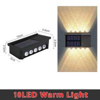 ราคา Vimite Solar Wall Lamp Outdoor Waterproof Automatic Night Light Up and Down Lighting For Garden House Fence Gate Warm White Decorative (21080419141)