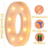 ราคา 91 5cm Warm Light Up Giant Letter Led Light Frame Balloon Filling with 10 Lights Birthday Wedding Xmas Decor Baby Shower (20949814029)