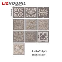 ราคา LIZHOUMIL สติ๊กเกอร์ติดผนังห้องน้ำ 10X10ซม สติ๊กเกอร์ติดสติ๊กเกอร์ถอดได้กระเบื้องสติ๊กเกอร์ติดผนังลายอิฐศิลปะบนผนังสำหรับห้องครัวห้องน้ำ (20372692736)