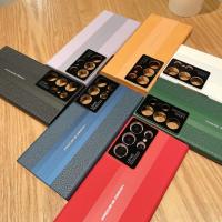 ราคา คาร์บอนไฟเบอร์สุดหรูปกหนังแท้สำหรับ Samsung Galaxy S23อัลตร้า S23พลัสเคสป้องกันกล้อง5G เคสโทรศัพท์ Funda (19798693394)