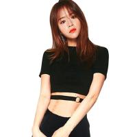 ราคา Womens Summer y Short Sleeve O Neck Crop Top (16566078749)
