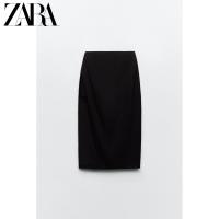 ราคา Zaraอาร์คันซอ2023สินค้าใหม่ฤดูใบไม้ร่วงกระโปรงสีดำของผู้หญิง7102222 800 (20706454613)