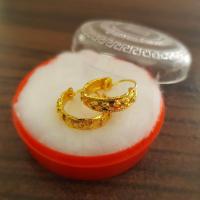 ราคา ต่างหูหุ้มทอง ไม่ลอกไม่ดำ ต่างหูทอง ต่างหู ต่างห่วงกลม ตัดลายจิกเพชร ชุบด้วยเศษทอง งานเคลือบแก้ว เศษทองเยาวราช ชุบทอง100 (17447609756)