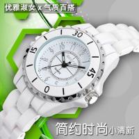 ราคา Ms new authentic Swiss ceramic watch waterproof han edition contracted automatic mechanical watch female students fashion (15306477131)