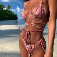 ราคา ชุดว่ายน้ำหรูหราบิกินี่บิกินี่สตรีบิกินี่แบบพับขอบได้ชุดว่ายน้ำชุดว่ายน้ำสตรีเกรดดีเยี่ยมชุดบิกินี่สีแชมเปญสำหรับฤดูร้อนชุดบิกินี่ชายหาด EmmanuelCecilhYsCiT (19888353159)