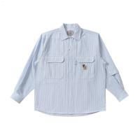 ราคา Carhartt อยู่ยงคงกระพันเสื้อเสื้อแจ็คเก็ตลายทางย้อนยุคชุดทำงานหลวม (20352348130)