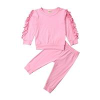 ราคา 2019 Baby Spring Autumn Clothing 2PCS Newborn Infant Toddler Kids Baby Girls Outfits Set Ruffled T Shirt Tops Pants Clothes by Hs2023 (19630038167)