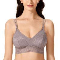 ราคา 2021MOMANDA Womens Lace Wireless Bralette Lightly Padded Maternity Nursing Bra For Pregnant (10943616431)