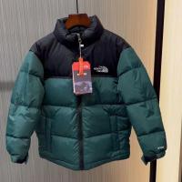 ราคา The North Face same style 1996 boys and girls thickened down jacket 700 embroidered color block childrens short down jacket white duck down (20569195625)