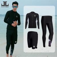ราคา Luoke ผู้ชายกีฬาเครื่องแต่งกาย rashguards 3pec ด้านบน กางเกง กางเกงขาสั้นแขนยาวชุดว่ายน้ำกลางแจ้งน้ำ Polyster แฟชั่นผู้ชายคู่ชายหาดว่ายน้ำดำน้ำท่องสีดำกีฬาพร้อมสต็อก 2020 เสื้อผ้าผู้ชาย (518386954)