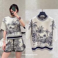 ราคา หมึกลายต้นมะพร้าวยอดนิยมของไทยและเอเชียอาคเนย์ ลาย jacquard ป่า ชุดสูท เสื้อยืดกางเกงขาสั้น 2 ชิ้น ขายส่งอินเทรนด์ (20669484558)