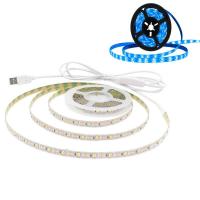 ราคา Angella USB LED Strip Light 5V ทีวีพื้นหลังริบบิ้นลายยืดหยุ่นพร้อมสวิตช์เปิด ปิด SMD2835ตู้เชือกเทปโคมไฟ (15594373243)