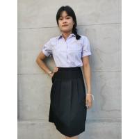 ราคา ชุดนักเรียน ม ปลาย เสื้อนักเรียนหญิง มัธยม กระโปรง 6 จีบ กระโปรงนักเรียนมัธยม สีดำ สีกรมเข้ม กระโปรงนักเรียน แยกขาย (18328325550)