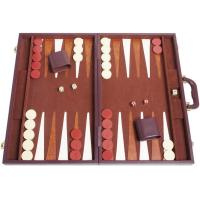 ราคา Middleton Games Tournament Backgammon Set 21 in Classic Brown (16975594394)