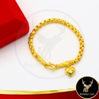 ราคา 97BD สร้อยข้อมือ สร้อยข้อมือแฟชั่น ลายเต๋า งานเคลือบแก้ว เหมือนแท้ 100 ทองโคลนนิ่ง ทองชุบ ทองเคลือบแก้ว น้ำหนัก 2 สลึง ความยาว 6 5 นิ้ว (19072220807)