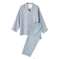 ราคา MUJI pajamas womens pure cotton double layer gauze spring and summer models without side seams cotton mens long sleeved home clothes Uniqlo (18619998238)