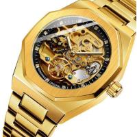 ราคา 2022 Forsining Tourbillon Wrap Mens Skeleton Watch Stainless Steel Gold Watch Men Automatic Mechanical Watches Relogio Masculino (16602633136)