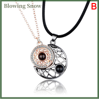 ราคา Blowing สร้อยคอ2ชิ้น100ภาษาพระอาทิตย์และดวงจันทร์จี้แม่เหล็กความทรงจำแห่งความรัก (20213334622)