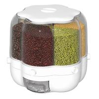 ราคา Rotating Food Dispenser Rice Bucket Rice Storage Tank Sealed Grain Container Storage Box for Home and Kitchen (20031902207)