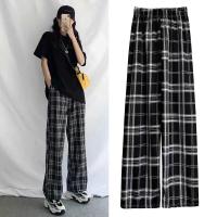 ราคา พร้อมส่ง กางเกงลายสก็อต สไตล์เกาหลี เอวสูง เอวยางยืด ขาทรงกระบอก ใส่สบาย ผ้านิ่มมาก ไม่อึดอัด (20611246366)