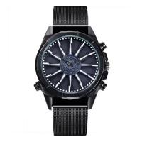 ราคา นาฬิกาข้อมือผู้ชายสายเหล็กหน้าปัดใหญ่ล้อรถยนต์นาฬิกาผู้ชายกลวงล้อหมุนได้บุคลิกภาพกันน้ำอินเทรนด์ (19891289936)