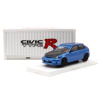 ราคา HONDA CIVIC TYPE R EK9 BLUE WITH BLACK BONNET HONG KONG EXCLUSIVEMODEL 1 64 TARMAC WORKS (19832153056)