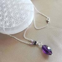 ราคา สร้อยคอเงินจี้หินอเมทิสต์ Amethyst (19296996203)