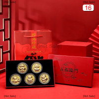 ราคา Hot Sale เหรียญกษาปณ์มังกร2024 1 5ชิ้นเหรียญจีนที่ระลึกเหรียญมาสคอตชุบทองเหรียญสะสมของขวัญปีใหม่ (20813388837)