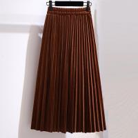 ราคา Plus Size Large Swing Midi Long Velvet Skirt Women Elegant Elastic Loose Pleated Skirt Fashion High Waist A Line Skirt Famale (20106807809)