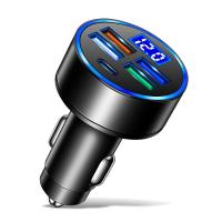 ราคา Elough 4พอร์ต PD USB Car Charger Fast Charging Type C USB อะแดปเตอร์โทรศัพท์ในรถยนต์สำหรับ iPhone 13 Pro Xiaomi Huawei Samsung Car Quick Charger (16338938166)