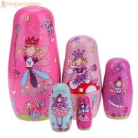 ราคา 5ชิ้น เซ็ต Basswood ตุ๊กตาล้มลุกรัสเซียสีชมพู Angel ตุ๊กตาของขวัญ (7371524167)