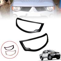 ราคา ครอบไฟหน้า ครอบกันรอยไฟหน้า รุ่น มิตซูบิชิ ไทรทัน MITSUBISHI TRITON ปี 2005 2008 สีดำด้าน 2 ชิ้น (532622451)