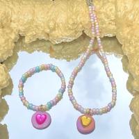 ราคา สร้อยคอกำไลจี้ดินปั้นเพชรหัวใจ (15937671592)