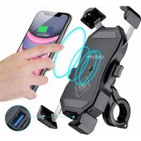 ราคา iMESTOU Waterproof Motorcycle Wireless 15W Qi USB Quick Charger 3 0 Phone Holder 2 in 1 Mount on 22 32mm Handlebar or Rear View Mirror Fast Charging for 3 5 6 8 inch Cellphones (16037464536)