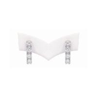 ราคา Lucky Gems ต่างหูห่วง เม็ดใหญ่สลับเม็ดเล็ก เงินแท้92 5 เพชร CZ เกรด Premium เล่นไฟดี ชุบทองคำขาว LKER208 (18804853827)