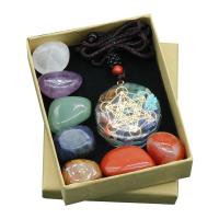 ราคา 2X Seven Chakra Set Natural Aura Mixed Crystal Home Decoration Healing Polished Gemstone Collection Amulet Necklace (18542505717)