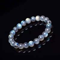 ราคา สร้อยข้อมือมูนสโตนสีน้ำเงินธรรมชาติเครื่องประดับคริสตัลกำไลมูนสโตนสีเทาสไตล์คู่รัก (20273504293)