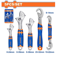 ราคา WADFOW ชุดประแจเลื่อน 5 ชิ้น รุ่น WAW275K ประแจเลื่อน กุญแจเลื่อน กุญแจเลื่อนปากเลื่อน ประแจคลายน็อต ประแจ วัตโฟว์ (20976462989)