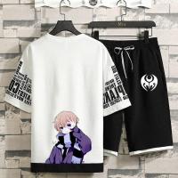 ราคา Namio ชุดสูทลำลองวัยรุ่นผู้ชายชุดสองชิ้นแบบเรียบง่ายแขนสั้นแฟชั่นสำหรับฤดูร้อน (13898257816)