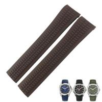 ราคา เข็มหมุดโลหะโค้ง21มม สายนาฬิกาซิลิโคนยางสำหรับ Patek PP Philippe AQUANAUT 5167A สีดำสีน้ำตาลสีเขียวสีฟ้า (13951447815)