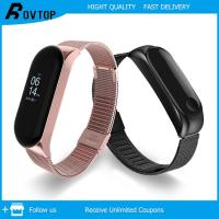 ราคา Rovtop สมาร์ทสายรัดสร้อยข้อมือสำหรับวง Xiaomi Mi 3 4 5 MiBand 5 4 3สายโลหะสร้อยข้อมือข้อมือสแตนเลสสตีลสายคล้อง Z2 (8826532663)
