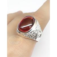 ราคา แหวนโกเมน แหวนเงินแท้ ลายนกวายุภักษ์ พลอยโกเมน cz YTG 5686 (17448781732)