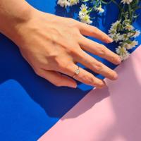 ราคา WELRY acc พร้อมส่ง แหวนสแตนเลสสีพิ้งค์โกลด์ลายดอกเดซี่ รุ่น daisy (17438130412)