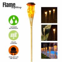 ราคา 124PCS Solar Lamps LED Flame Effect Lamp Handcraft Bamboo Waterproof Garden Lighting Lawn Torches Yard Landscape Outdoor Light (20419419525)